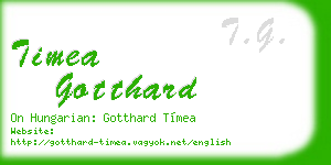 timea gotthard business card