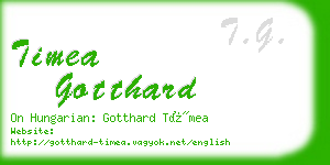 timea gotthard business card